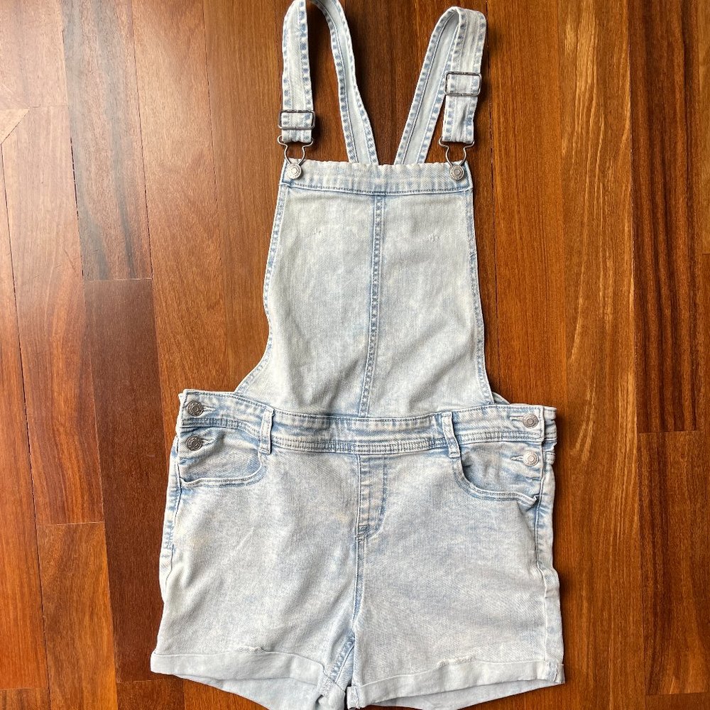 Cat & Jack Denim Shortalls Sz 14-16 (Shorts Overalls)